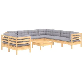 Garden furniture set 10 pieces and cushions solid pine wood by vidaXL, Garden sets - Ref: Foro24-3096904, Price: 800,02 €, Di...