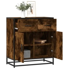 Aparador madera ingeniería roble ahumado 68x35x76 cm by , Sideboards - Ref: Foro24-848981, Price: 82,26 €, Discount: %