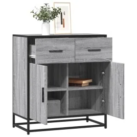 Aparador madera ingeniería y metal gris Sonoma 68x35x76 cm by , Sideboards - Ref: Foro24-848982, Price: 88,52 €, Discount: %