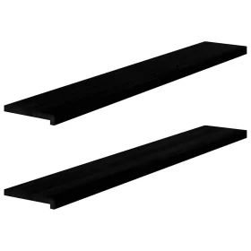 Alféizares de ventana 2 uds madera maciza roble marrón oscuro de , Alfombrillas para escalones - Ref: Foro24-4009196, Precio:...
