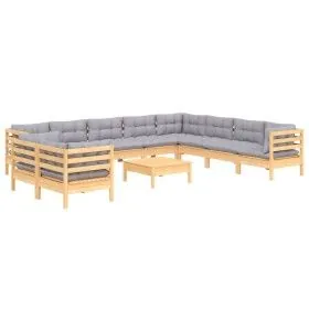 Garden furniture set 11 pieces and cushions solid pine wood by vidaXL, Garden sets - Ref: Foro24-3096916, Price: 846,60 €, Di...