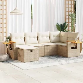 Juego de sofás jardín con cojines 6 pzas ratán sintético beige by , Garden sets - Ref: Foro24-3325971, Price: 466,79 €, Disco...
