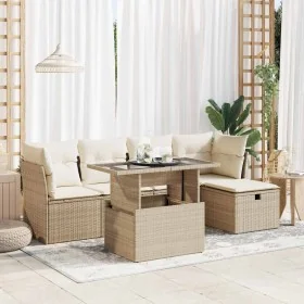 Juego de sofás jardín con cojines 6 pzas ratán sintético beige von , Gartensets - Ref: Foro24-3327768, Preis: 440,82 €, Rabat...
