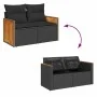 Set sofás jardín y cojines 5 pzas ratán sintético acacia negro von , Gartensets - Ref: Foro24-3327653, Preis: 358,79 €, Rabat...