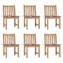 Garden chairs 6 units with cushions solid teak wood by , Garden chairs - Ref: Foro24-3073128, Price: 666,25 €, Discount: %