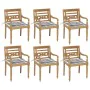 Batavia Stühle 6 Einheiten aus massivem Teakholz mit Kissen von , Gartenstühle - Ref: Foro24-3073336, Preis: 726,46 €, Rabatt: %