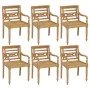 Batavia Stühle 6 Einheiten aus massivem Teakholz mit Kissen von , Gartenstühle - Ref: Foro24-3073336, Preis: 726,46 €, Rabatt: %