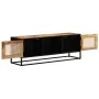 TV-Möbel unbehandeltes Mangoholz und Eisen 110x30x40 cm von , TV-Möbel - Ref: Foro24-353887, Preis: 201,44 €, Rabatt: %