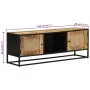 TV-Möbel unbehandeltes Mangoholz und Eisen 110x30x40 cm von , TV-Möbel - Ref: Foro24-353887, Preis: 201,44 €, Rabatt: %