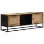 TV-Möbel unbehandeltes Mangoholz und Eisen 110x30x40 cm von , TV-Möbel - Ref: Foro24-353887, Preis: 201,44 €, Rabatt: %