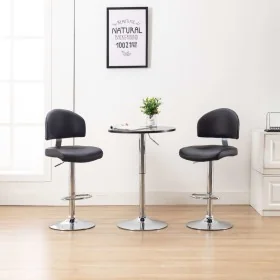 Kitchen stools 2 units synthetic leather black by , Kitchen stools - Ref: Foro24-249656, Price: 159,66 €, Discount: %