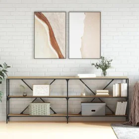 Sonoma Konsolentisch aus Eichenholz 200x30x75 cm von , Seitentische - Ref: Foro24-832859, Preis: 109,42 €, Rabatt: %
