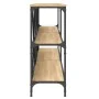 Sonoma oak engineered iron console table 200x30x75 cm by , Side tables - Ref: Foro24-832859, Price: 109,42 €, Discount: %