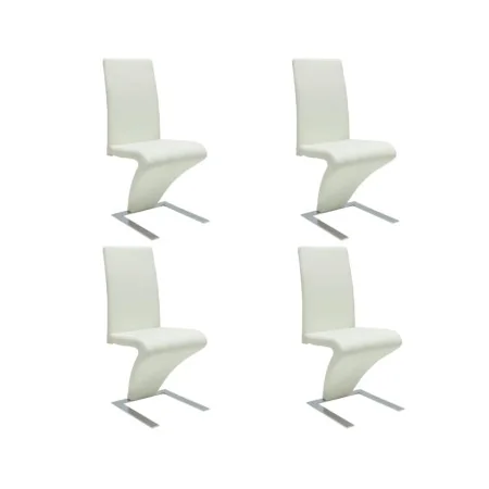 Sillas de comedor 4 unidades cuero sintético blanco de , Sillas de comedor - Ref: Foro24-160565, Precio: 499,72 €, Descuento: %
