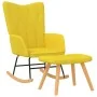 Schaukelstuhl mit Fußstütze senfgelber Stoff von , Schaukelstühle - Ref: Foro24-327629, Preis: 112,93 €, Rabatt: %