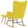 Schaukelstuhl mit Fußstütze senfgelber Stoff von , Schaukelstühle - Ref: Foro24-327629, Preis: 112,93 €, Rabatt: %