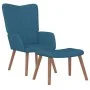 Relaxsessel mit blauem Samthocker von , Sessel - Ref: Foro24-327676, Preis: 113,03 €, Rabatt: %