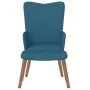 Relaxsessel mit blauem Samthocker von , Sessel - Ref: Foro24-327676, Preis: 113,03 €, Rabatt: %