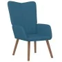 Relax armchair with blue velvet stool by , Armchairs - Ref: Foro24-327676, Price: 113,03 €, Discount: %
