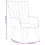 Relax armchair with blue velvet stool by , Armchairs - Ref: Foro24-327676, Price: 113,03 €, Discount: %