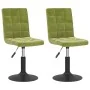 Sillas de comedor giratorias 2 uds de terciopelo verde claro de , Sillas de comedor - Ref: Foro24-335743, Precio: 117,94 €, D...
