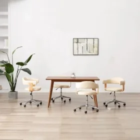 Drehbare Esszimmerstühle 4 Einheiten Kunstleder creme von , Essstühle - Ref: Foro24-3054897, Preis: 540,42 €, Rabatt: %