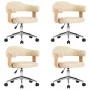 Drehbare Esszimmerstühle 4 Einheiten Kunstleder creme von , Essstühle - Ref: Foro24-3054897, Preis: 540,36 €, Rabatt: %