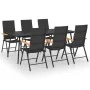 7-teiliges Garten-Esszimmerset in Schwarz und Braun von , Gartensets - Ref: Foro24-3060092, Preis: 552,85 €, Rabatt: %
