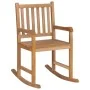 Solid teak wood rocking chair with red checkered cushion by , Garden chairs - Ref: Foro24-3062770, Price: 161,14 €, Discount: %