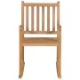 Solid teak wood rocking chair with red checkered cushion by , Garden chairs - Ref: Foro24-3062770, Price: 161,14 €, Discount: %