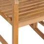 Solid teak wood rocking chair with red checkered cushion by , Garden chairs - Ref: Foro24-3062770, Price: 161,14 €, Discount: %