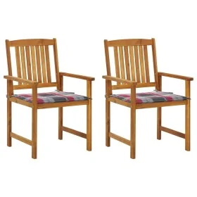 Sillas de jardín con cojines 2 unidades madera maciza de acacia de , Sillas de jardín - Ref: Foro24-3061193, Precio: 147,50 €...