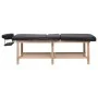 Camilla de masaje 3 zonas cuero sintético negro de , Mesas de masaje - Ref: Foro24-110254, Precio: 306,08 €, Descuento: %