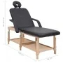 Camilla de masaje 3 zonas cuero sintético negro de , Mesas de masaje - Ref: Foro24-110254, Precio: 306,08 €, Descuento: %