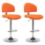 Taburetes de cocina 2 unidades cuero sintético naranja de , Taburetes de cocina - Ref: Foro24-249663, Precio: 146,54 €, Descu...