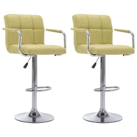 Kitchen stools 2 units green fabric by , Kitchen stools - Ref: Foro24-283424, Price: 126,90 €, Discount: %