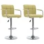 Kitchen stools 2 units green fabric by , Kitchen stools - Ref: Foro24-283424, Price: 126,90 €, Discount: %