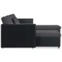 4-seater pull-out sofa bed in black synthetic leather by , Sofas - Ref: Foro24-287217, Price: 1,00 €, Discount: %