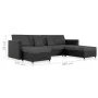 4-seater pull-out sofa bed in black synthetic leather by , Sofas - Ref: Foro24-287217, Price: 1,00 €, Discount: %