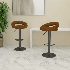 Kitchen stools 2 units brown velvet by , Kitchen stools - Ref: Foro24-333267, Price: 135,87 €, Discount: %