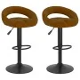 Taburetes de cocina 2 unidades terciopelo marrón de , Taburetes de cocina - Ref: Foro24-333267, Precio: 135,87 €, Descuento: %
