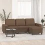 3-Sitzer-Sofa mit braunem Stoffhocker 180 cm von , Sofas - Ref: Foro24-3201154, Preis: 326,95 €, Rabatt: %