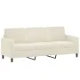 3-Sitzer-Sofa mit cremefarbenem Samthocker 180 cm von , Sofas - Ref: Foro24-3201182, Preis: 359,72 €, Rabatt: %
