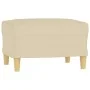3-seater sofa with cream fabric stool 180 cm by , Sofas - Ref: Foro24-3201194, Price: 308,40 €, Discount: %