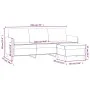 3-Sitzer-Sofa mit cremefarbenem Stoffhocker 180 cm von , Sofas - Ref: Foro24-3201194, Preis: 308,40 €, Rabatt: %