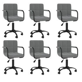 Swivel dining chairs 6 units dark gray velvet by , dining chairs - Ref: Foro24-3088024, Price: 371,59 €, Discount: %