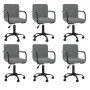 Swivel dining chairs 6 units dark gray velvet by , dining chairs - Ref: Foro24-3088024, Price: 371,57 €, Discount: %