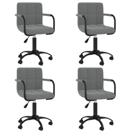 Drehbare Esszimmerstühle 4 Einheiten dunkelgrauer Samt von , Essstühle - Ref: Foro24-3088013, Preis: 248,92 €, Rabatt: %