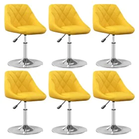 Senfgelbe drehbare Esszimmerstühle aus Samt 6 Stück von , Essstühle - Ref: Foro24-3088776, Preis: 280,83 €, Rabatt: %