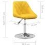 Senfgelbe drehbare Esszimmerstühle aus Samt 6 Stück von , Essstühle - Ref: Foro24-3088776, Preis: 280,83 €, Rabatt: %